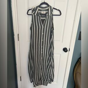 Sleeveless striped button-down dress from urban outfitters